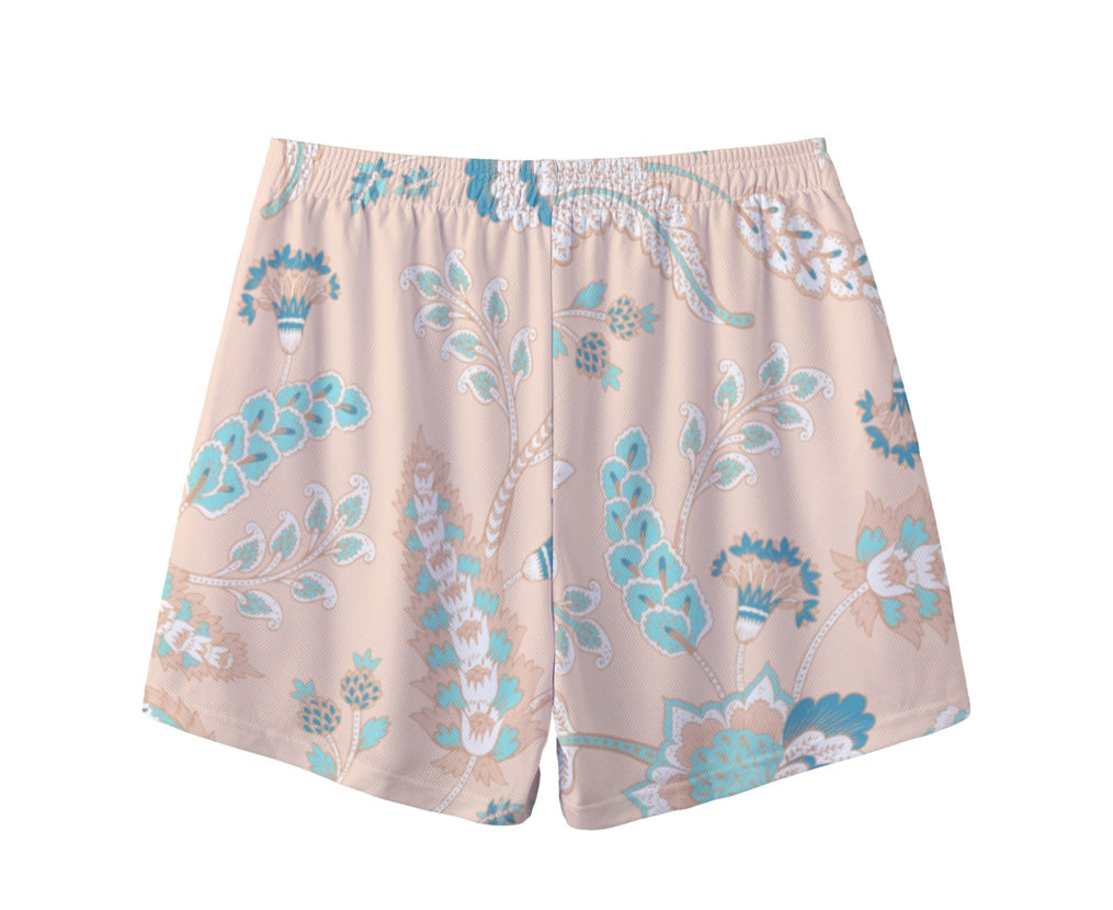 Peach Paisley Leisure Shorts