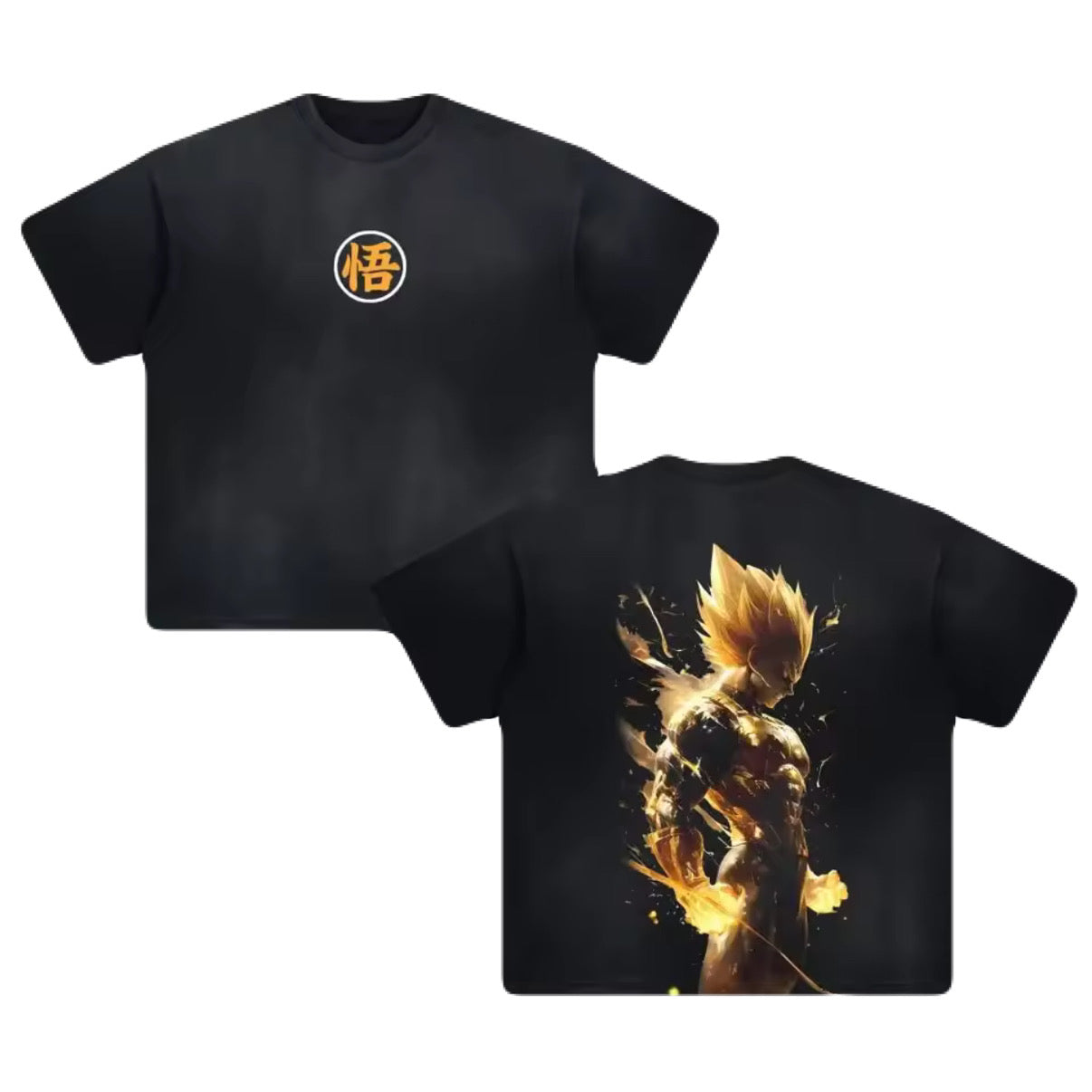 Dragon ball Print Vintage Acid Wash Tee (Unisex)