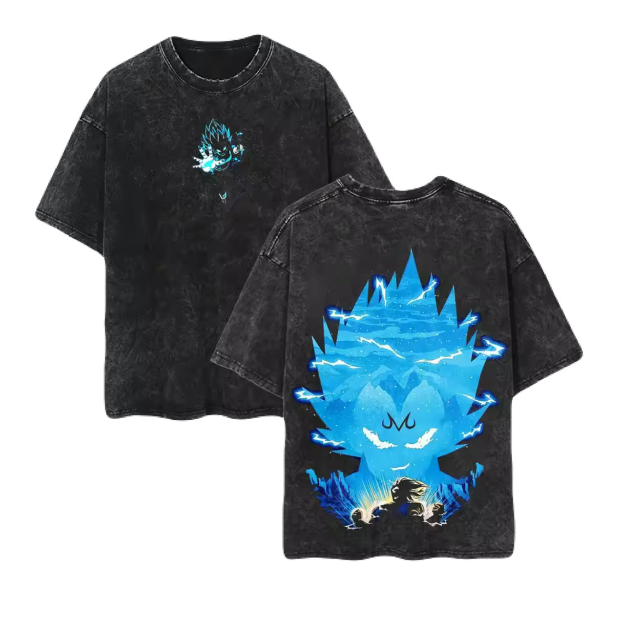 Dragon Ball – Super Saiyan Blue Vintage Acid Wash Tee
